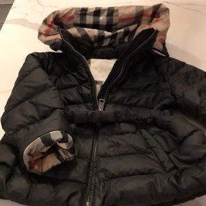 Kids Burberry black puffer 3Y